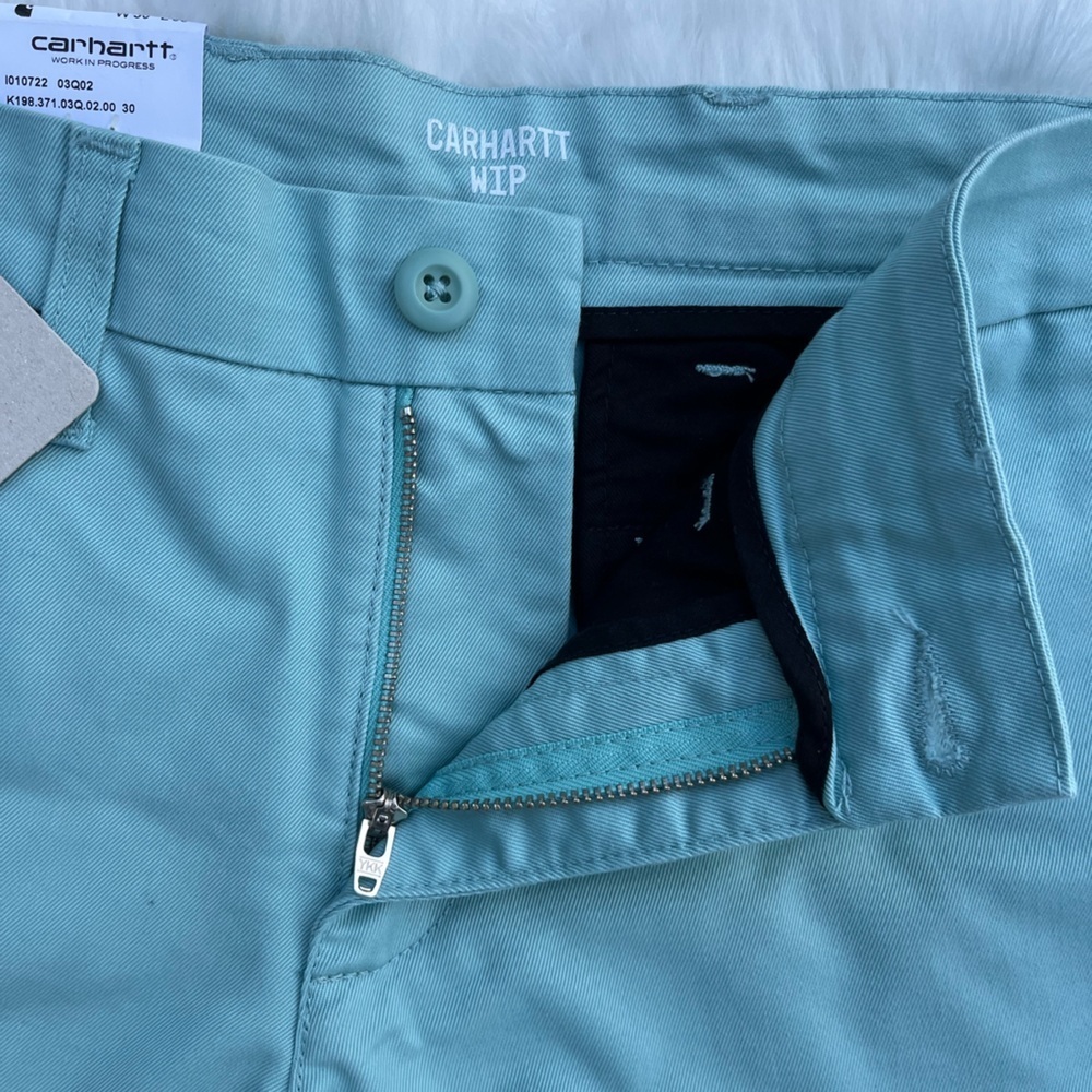 🆕 Carhartt Men's WIP Sid Chino Shorts Green Size 30 - Picture 10 of 10